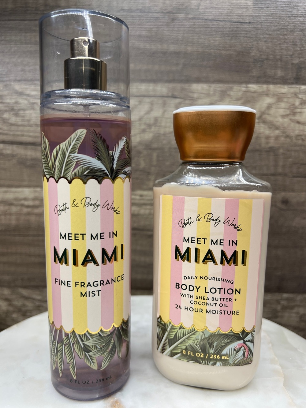 Bath & body Works Meet Me In Miami Fine Fragrance Mist & Body Lotion Set of 2